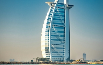 Scenic view of Dubai skyline